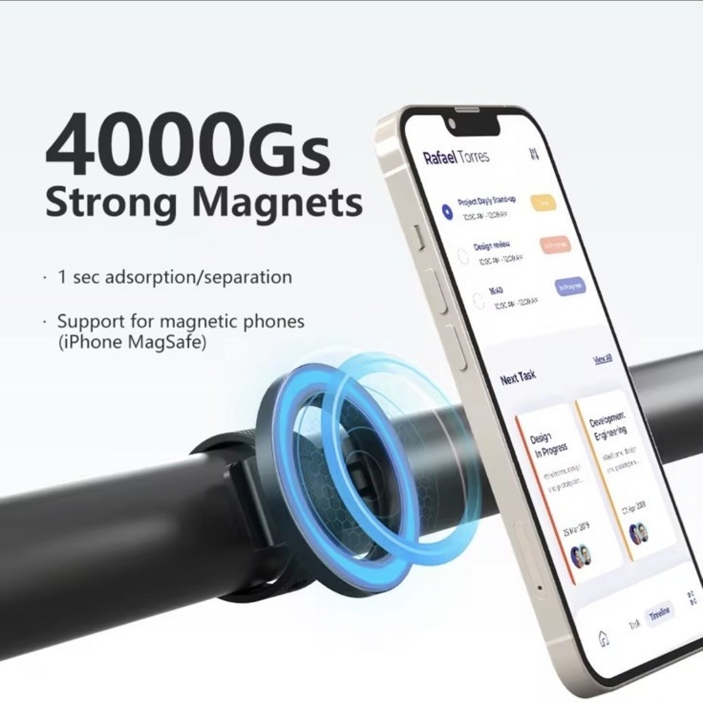 Magnetic Phone Mount‎ for Gym Treadmill Bike Stroller MagSafe Adjustable Strap